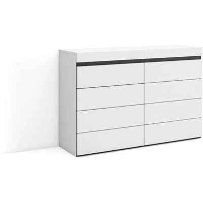 Skraut Home - Cómoda con 4 cajones - Estilo Moderno - 114x35x75 cm Skraut Home - Cómoda con 4 cajones - Estilo Moderno - 114x35x75 cm