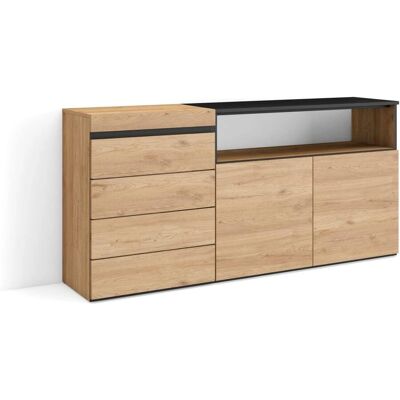 Skraut Home - Moderne Robuyleer Kast - 157x35x75 cm Skraut Home - Moderne Robuyleer Kast - 157x35x75 cm