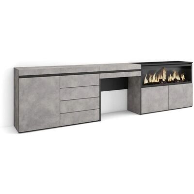 Skraut Home - Coiffeuse - Moderne Cemento - 284x35x75 cm Skraut Home - Coiffeuse - Moderne Cemento - 284x35x75 cm