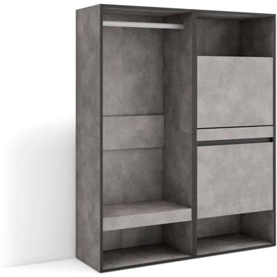 Skraut Home Armario Abierto - 120x35x145 cm - Estilo Moderno Skraut Home Armario Abierto - 120x35x145 cm - Estilo Moderno