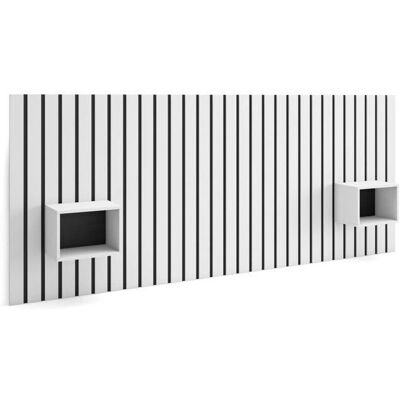 Tête de lit Skraut Home avec tables de nuit - Moderne 258x107x3 cm - Publicité Tête de lit Skraut Home avec tables de nuit - Moderne 258x107x3 cm - Publicité