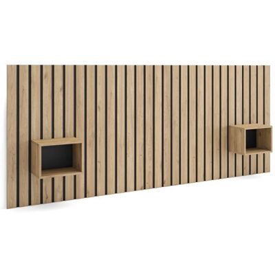 Skraut Home - Cabecero con Mesitas - Estilo Moderno Roble 150-180 cm Skraut Home - Cabecero con Mesitas - Estilo Moderno Roble 150-180 cm