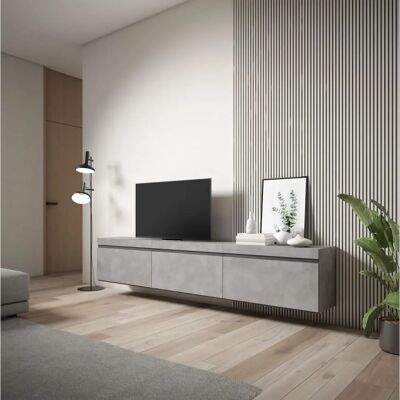 Skraut Home Modelo - Mueble TV Colgado - Acabado en Cemento Moderno Skraut Home Modelo - Mueble TV Colgado - Acabado en Cemento Moderno