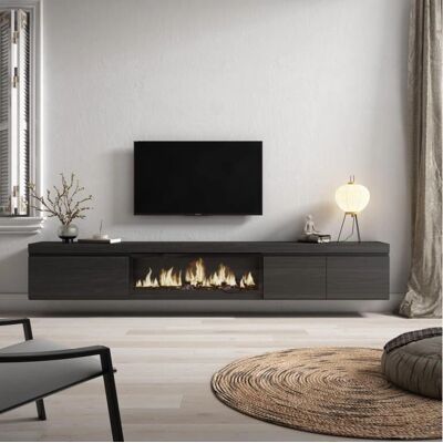 Skraut Home TV Meubel met Haard - 288x45x35cm Skraut Home TV Meubel met Haard - 288x45x35cm