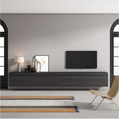 Skraut Home - Tv-meubel - Modern - Zwart - 320x45x35 cm Skraut Home - Tv-meubel - Modern - Zwart - 320x45x35 cm