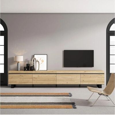 Skraut Home - Modelo 320x35x57 cm - Móvel de TV em Madeira Industrial Skraut Home - Modelo 320x35x57 cm - Móvel de TV em Madeira Industrial