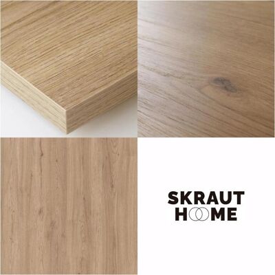 Table à manger en chêne Skraut Home - 140x90x76 cm - Style moderne - Publicité Table à manger en chêne Skraut Home - 140x90x76 cm - Style moderne - Publicité