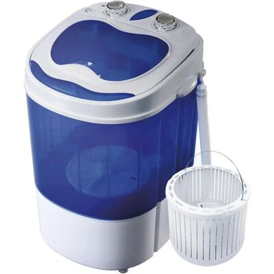 Briebe WM1111 Mini Lave-linge Portable - 3Kg, 150W, Blanc/bleu - Publicité Briebe WM1111 Mini Lave-linge Portable - 3Kg, 150W, Blanc/bleu - Publicité