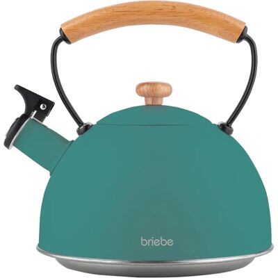 Bouilloire BRIEBE Nordic 2,3L Vert Sifflet - Publicité Bouilloire BRIEBE Nordic 2,3L Vert Sifflet - Publicité