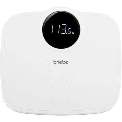 Balance de Salle de Bain Numérique Briebe SC1124W - 180kg, Arrêt Automatique - Publicité Balance de Salle de Bain Numérique Briebe SC1124W - 180kg, Arrêt Automatique - Publicité