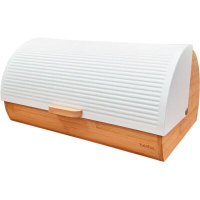 Briebe BB1162 - Caixa de pão de bambu com tampa deslizante - Armazenamento de pão Briebe BB1162 - Caixa de pão de bambu com tampa deslizante - Armazenamento de pão
