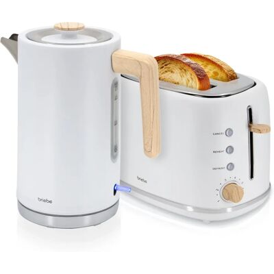 Conjunto de Cozinha Nórdico Briebe - Torradeira de 2 Fatias e Chaleira 1.7L Conjunto de Cozinha Nórdico Briebe - Torradeira de 2 Fatias e Chaleira 1.7L