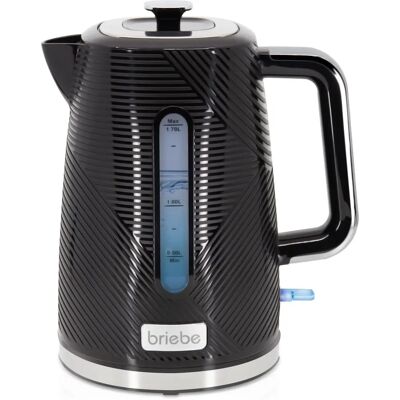 Briebe Elektrische Kanne - 1,7L - BPA Frei - Schwarz - Wasserkocher Briebe Elektrische Kanne - 1,7L - BPA Frei - Schwarz - Wasserkocher