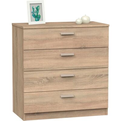 Briebe - Nova Cómoda - 4 Cajones - Madera para Dormitorio Briebe - Nova Cómoda - 4 Cajones - Madera para Dormitorio