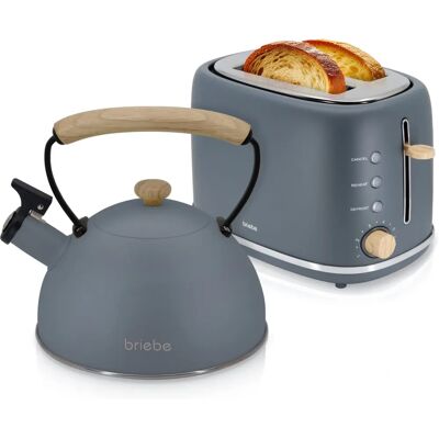 Briebe SKT1177GRY Nordic Küchengeräte-Set - Grau Briebe SKT1177GRY Nordic Küchengeräte-Set - Grau