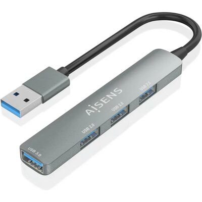 Aisens A106-0859 USB Hub - Szürke - 4 port - 10cm Aisens A106-0859 USB Hub - Szürke - 4 port - 10cm