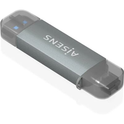Aisens Grijze USB Kaartlezer - SD/MMC/USB-C Aisens Grijze USB Kaartlezer - SD/MMC/USB-C