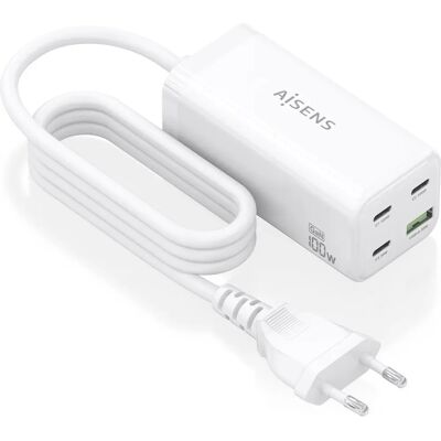 Aisens White 100W Universal Charger - Cordless Fast Charging Device Aisens White 100W Universal Charger - Cordless Fast Charging Device