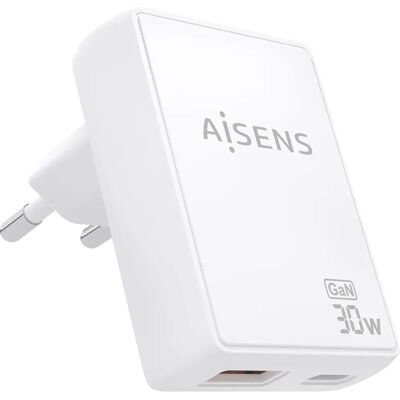 Aisens ASCH-30W2P074-W Tragbares Ladegerät - Quick Charge 4.0 Aisens ASCH-30W2P074-W Tragbares Ladegerät - Quick Charge 4.0