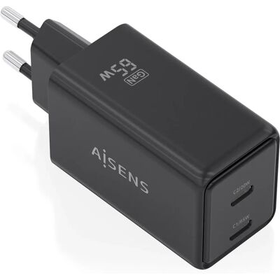 Aisens 65W Dual USB-C GaN Charger - Universal Power Supply Aisens 65W Dual USB-C GaN Charger - Universal Power Supply