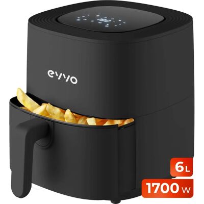 evvo-home Tasty Fryer 6L - Negro - Freidora de Aire evvo-home Tasty Fryer 6L - Negro - Freidora de Aire