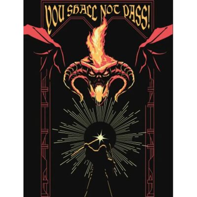 Grupo Erik Lord of the Rings Balrog Glow in the Dark Poster - 50x70cm Grupo Erik Lord of the Rings Balrog Glow in the Dark Poster - 50x70cm