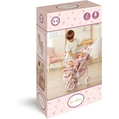 La Nina Olivia Carro Gemelar per Bambole - Accessorio per Bambole La Nina Olivia Carro Gemelar per Bambole - Accessorio per Bambole