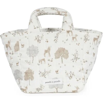 Pasito a Pasito 1120900470 Bolsa de fralda de algodão branco - Necessaire Pasito a Pasito 1120900470 Bolsa de fralda de algodão branco - Necessaire
