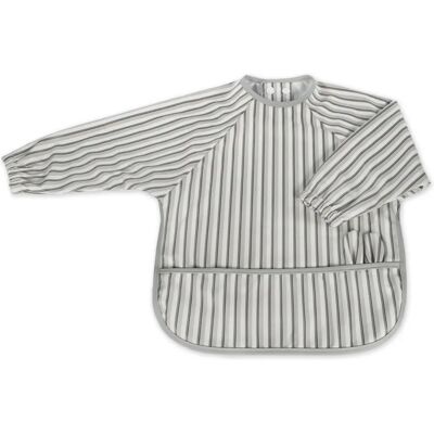 Walking Mum - 1120800577 - Branco com riscas cinzentas - PU impermeável - bib Walking Mum - 1120800577 - Branco com riscas cinzentas - PU impermeável - bib