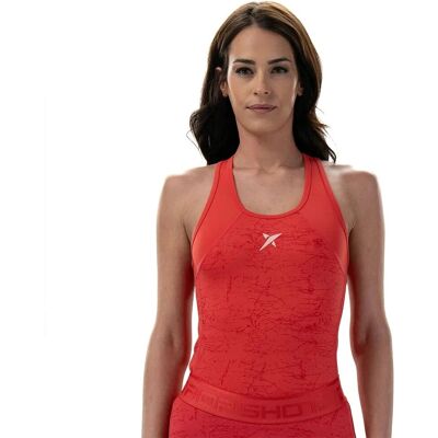 Drop Shot Cayenne Red Sleeveless T-Shirt - Women Drop Shot Cayenne Red Sleeveless T-Shirt - Women