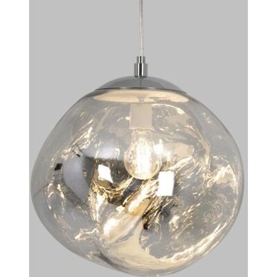 Lámpara Colgante Moderna Alpinaluz con Pantalla de Cristal Irregular - E27 360mm Lámpara Colgante Moderna Alpinaluz con Pantalla de Cristal Irregular - E27 360mm