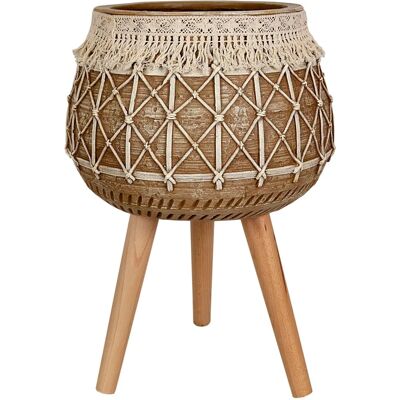 Fijalo Wazon z żywicy - 40x40x30 cm, Beżowy, Brak koniecznego systemu mocowania Fijalo Wazon z żywicy - 40x40x30 cm, Beżowy, Brak koniecznego systemu mocowania