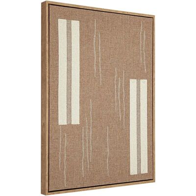 Fijalo Leinen besticktes Beige Wandkunst - 50x5x70 cm Fijalo Leinen besticktes Beige Wandkunst - 50x5x70 cm