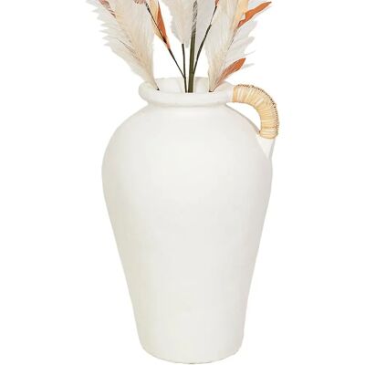 Vaso in Terracotta Bianca con Corda Fijalo - Vaso Vaso in Terracotta Bianca con Corda Fijalo - Vaso