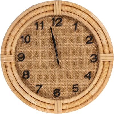 Fijalo - Rieten/Houten Wandklok 830 - Wandklok Fijalo - Rieten/Houten Wandklok 830 - Wandklok