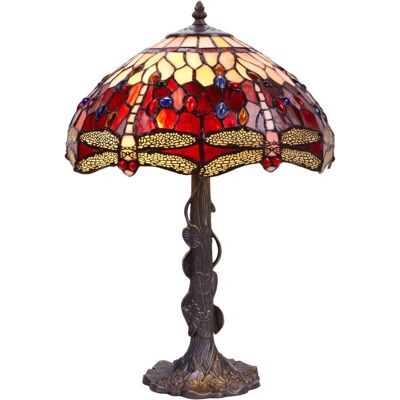 Fijalo Lampe de Table Tiffany - 20cm Zinc Fer E-14 - Publicité Fijalo Lampe de Table Tiffany - 20cm Zinc Fer E-14 - Publicité