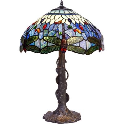 Lampe de Table Tiffany Fijalo - Bleu - 30cm - Éclairage Intérieur - Publicité Lampe de Table Tiffany Fijalo - Bleu - 30cm - Éclairage Intérieur - Publicité