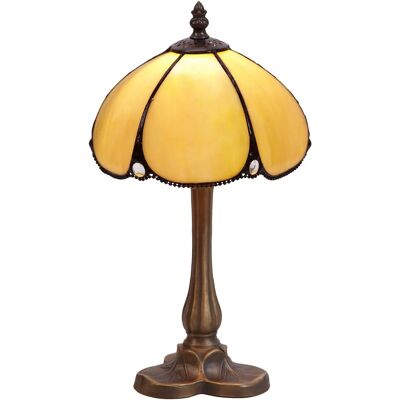 Fijalo - Lampe de Table Tiffany Série Virginia - 20cm - Publicité Fijalo - Lampe de Table Tiffany Série Virginia - 20cm - Publicité