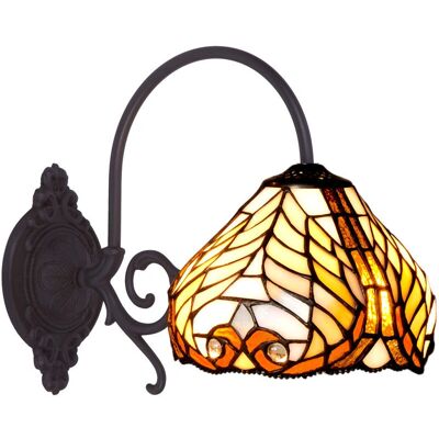 FIJALO Lampe Tiffany - 40cm Zinc/Bleu/Rouge - Pour Maisons - Publicité FIJALO Lampe Tiffany - 40cm Zinc/Bleu/Rouge - Pour Maisons - Publicité