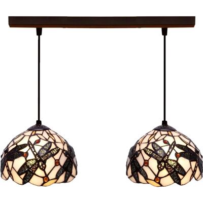 Fijalo Lampada a Sospensione Tiffany D-20cm x2 - Lampada a Soffitto Fijalo Lampada a Sospensione Tiffany D-20cm x2 - Lampada a Soffitto