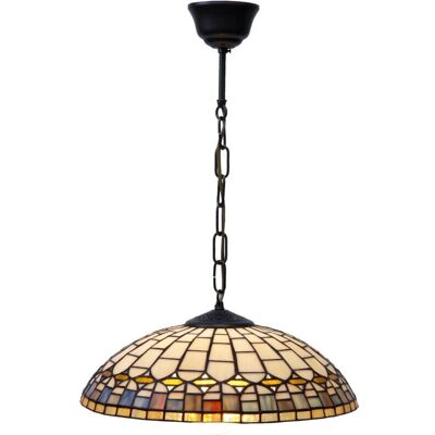 Fijalo - Suspension de plafond avec chaîne et abat-jour Tiffany - 40cm - Lampe de plafond - Publicité Fijalo - Suspension de plafond avec chaîne et abat-jour Tiffany - 40cm - Lampe de plafond - Publicité