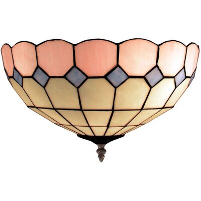 Fijalo - Lampe de table Tiffany avec feuilles Série New York D-45cm - Lampe - Publicité Fijalo - Lampe de table Tiffany avec feuilles Série New York D-45cm - Lampe - Publicité