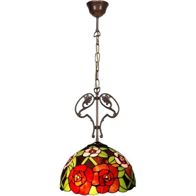 Fijalo Lampe Suspendue Rose Tiffany - Luminaire en Verre Tiffany - Publicité Fijalo Lampe Suspendue Rose Tiffany - Luminaire en Verre Tiffany - Publicité