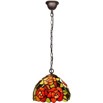 Fijalo Lampe de Plafond Rose - Tiffany 30cm - Publicité Fijalo Lampe de Plafond Rose - Tiffany 30cm - Publicité
