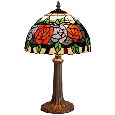 Fijalo Lampe de Table Tiffany - Diamètre 30cm - Série Bell - Publicité Fijalo Lampe de Table Tiffany - Diamètre 30cm - Série Bell - Publicité