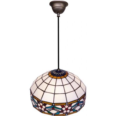Fijalo - Suspension Plafond Tiffany - Diamètre 30cm - Série Rosy - Publicité Fijalo - Suspension Plafond Tiffany - Diamètre 30cm - Série Rosy - Publicité