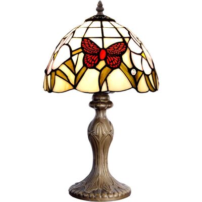 Fijalo Lampe de Table Tiffany - 20cm Multicolore - Lampe de Bureau - Publicité Fijalo Lampe de Table Tiffany - 20cm Multicolore - Lampe de Bureau - Publicité