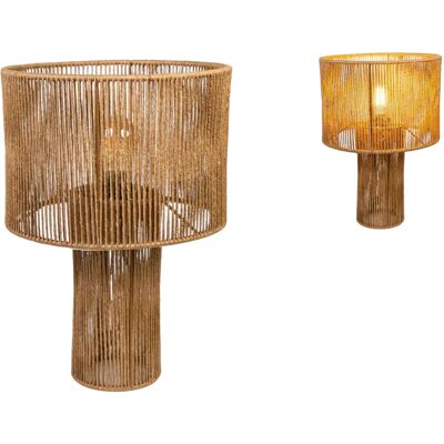 Fijalo Hm1121 - Żelazo i Bawełna Lampa na Stół - Naturalna - 35x35x46cm Fijalo Hm1121 - Żelazo i Bawełna Lampa na Stół - Naturalna - 35x35x46cm