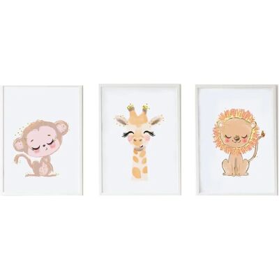 Fijalo Set di 3 Stampe Animali - Decorazione bambini Fijalo Set di 3 Stampe Animali - Decorazione bambini