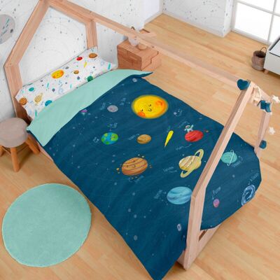 Fijalo Space Juego de funda nórdica - Impresión digital - 150x220 cm - Cama 90 cm Fijalo Space Juego de funda nórdica - Impresión digital - 150x220 cm - Cama 90 cm